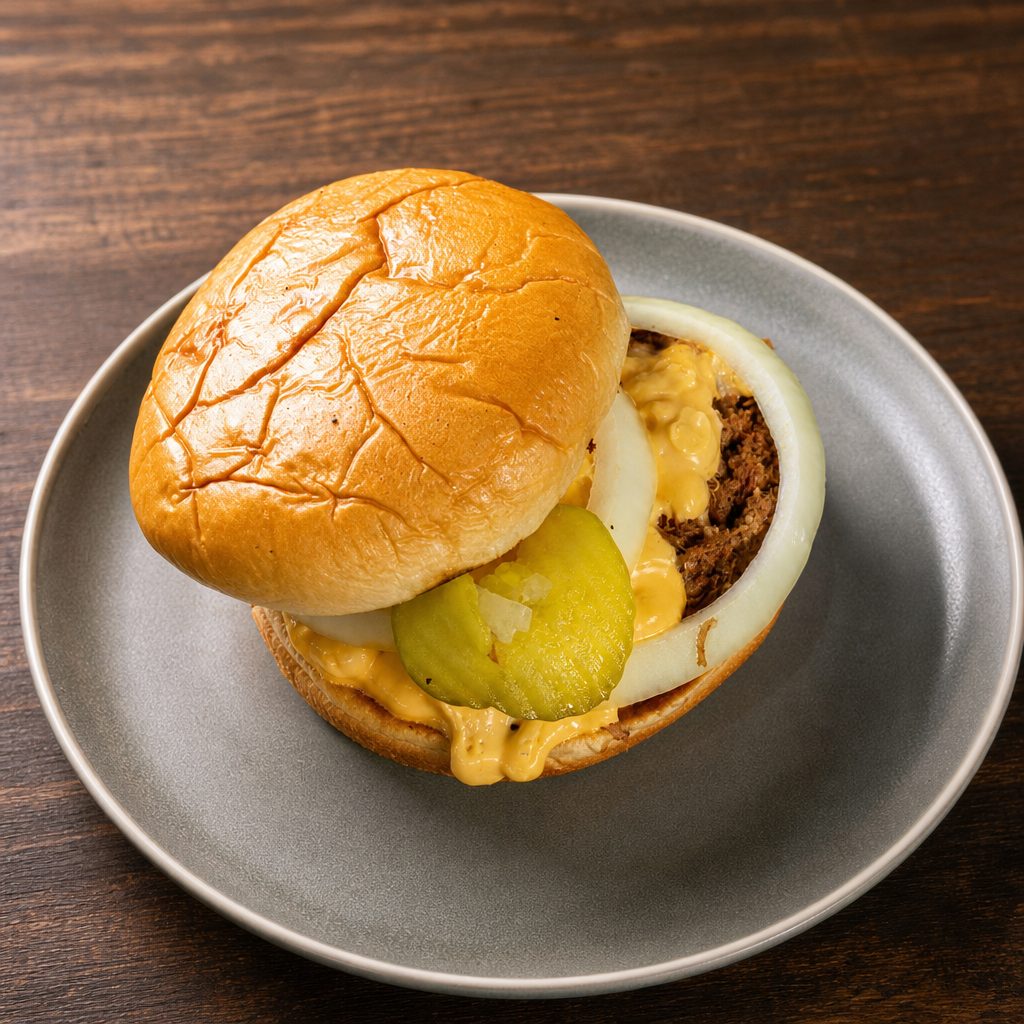 Chop Mac Sandwich.