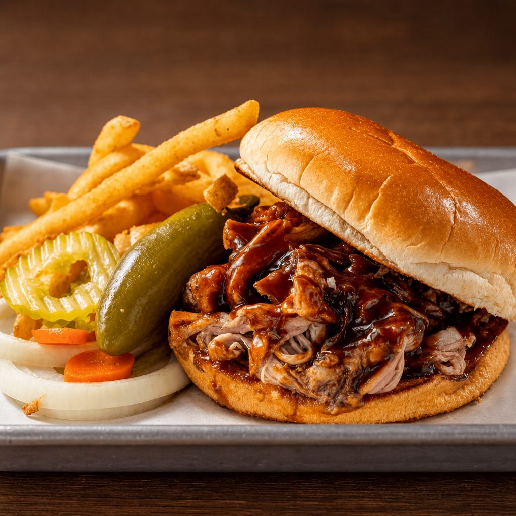 Pulled Pork Sandwich.